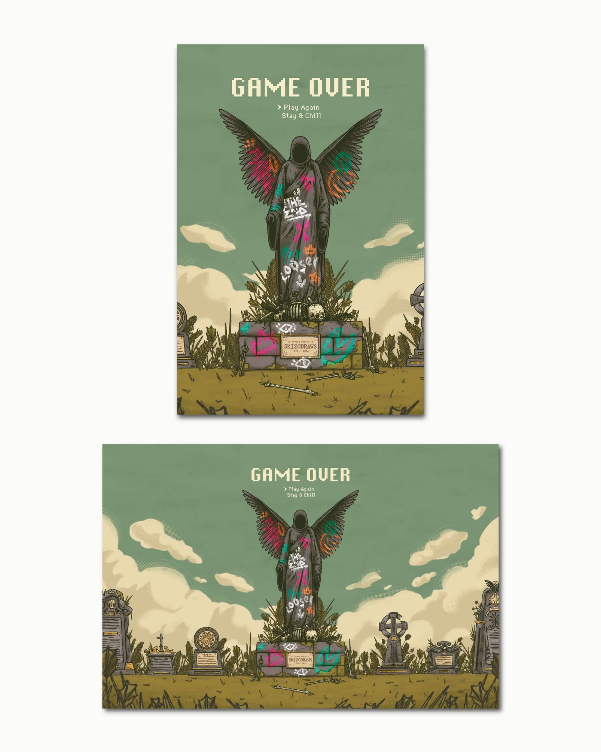 Game Over Art Print