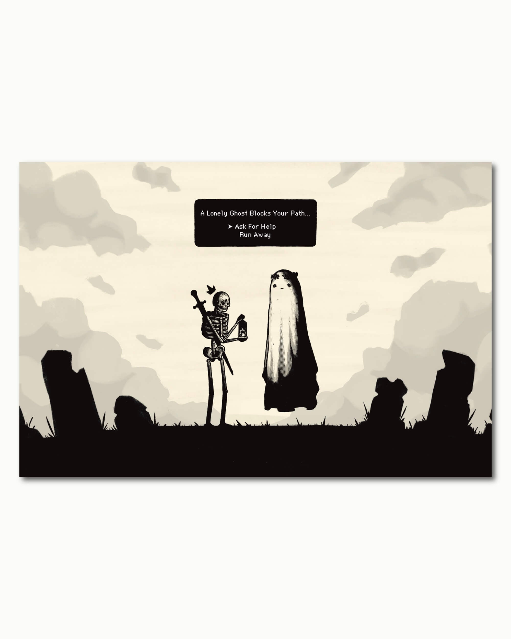 Lonely Ghost Art Print