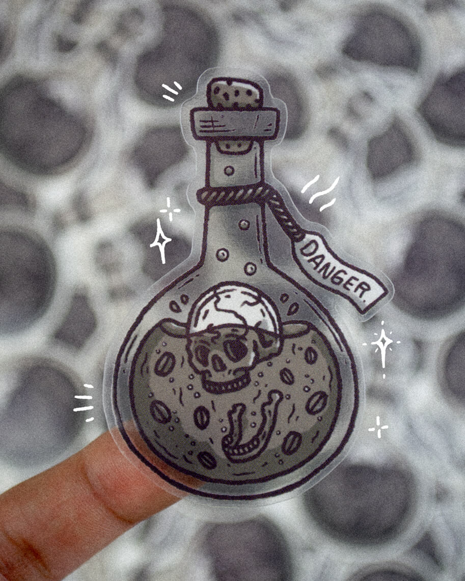 Pure Caffeine | Transparent Sticker